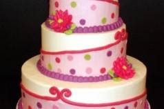 Pink polka dot cake