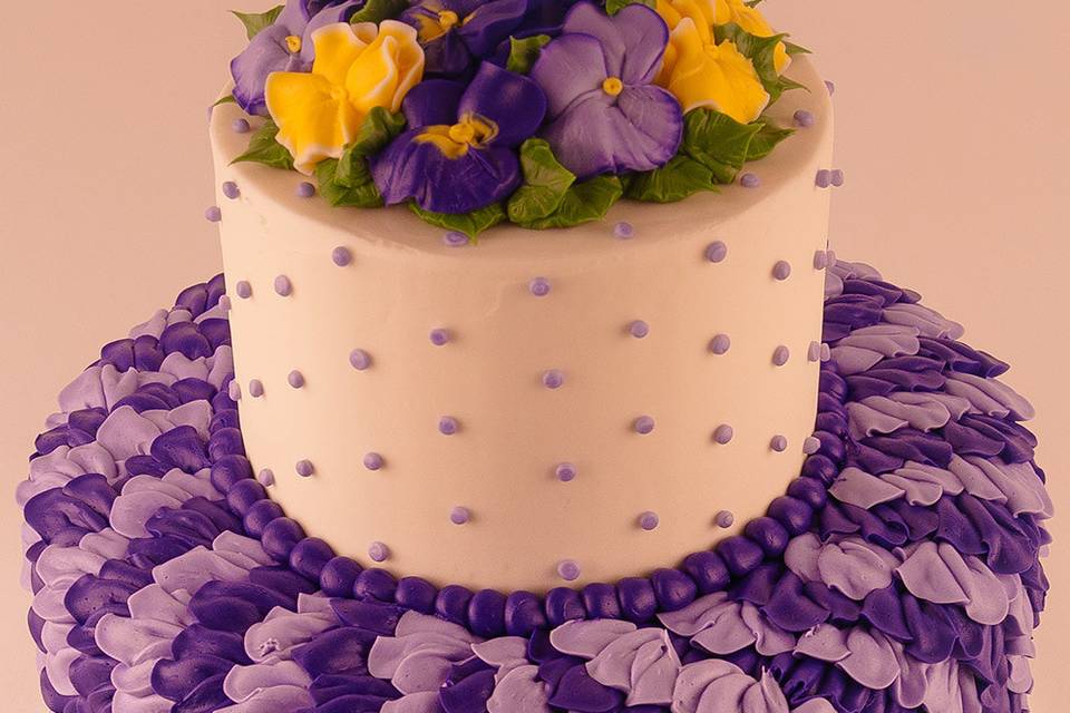 Textured purple cake