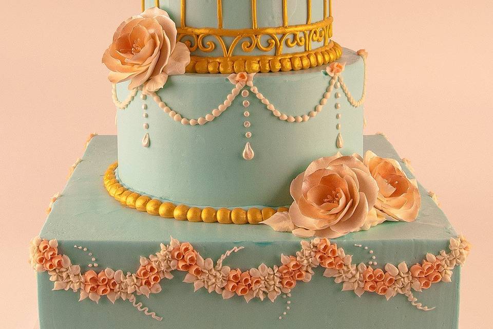 Beautiful cage inspired cake
