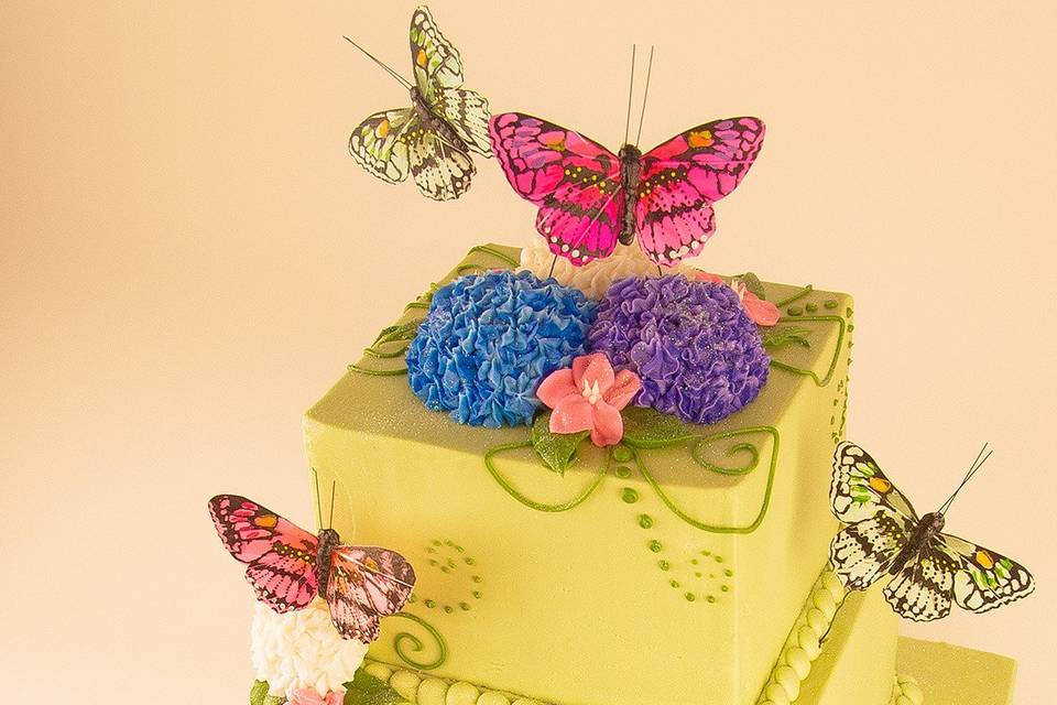 Butterfly decorated cake