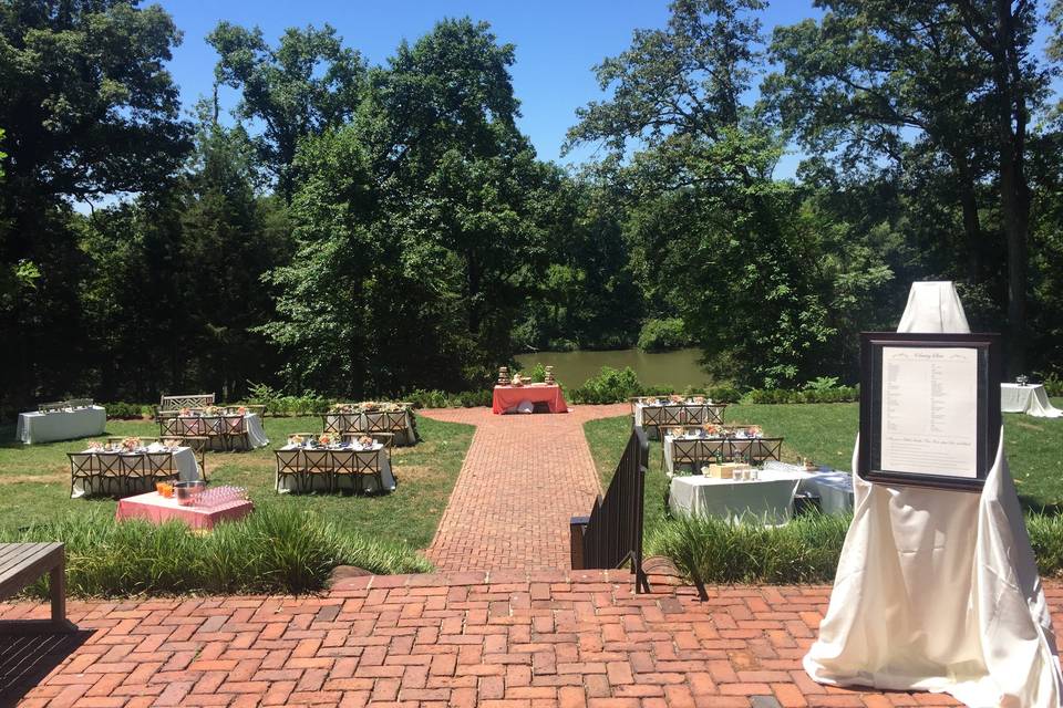 Outdoor wedding reception