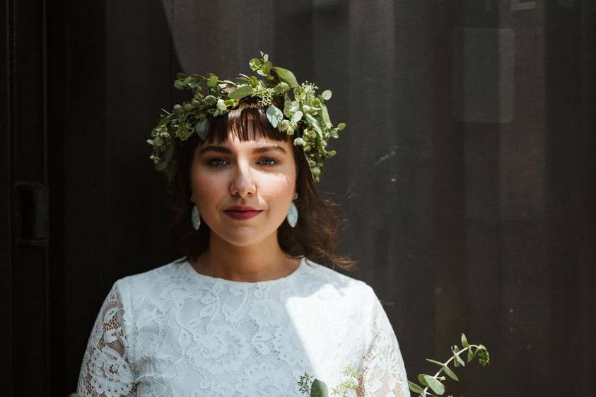 Bride on her wedding day