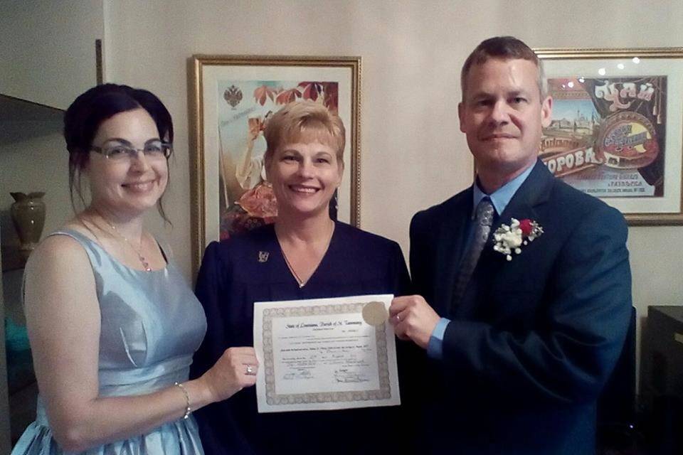 Wedding certificate