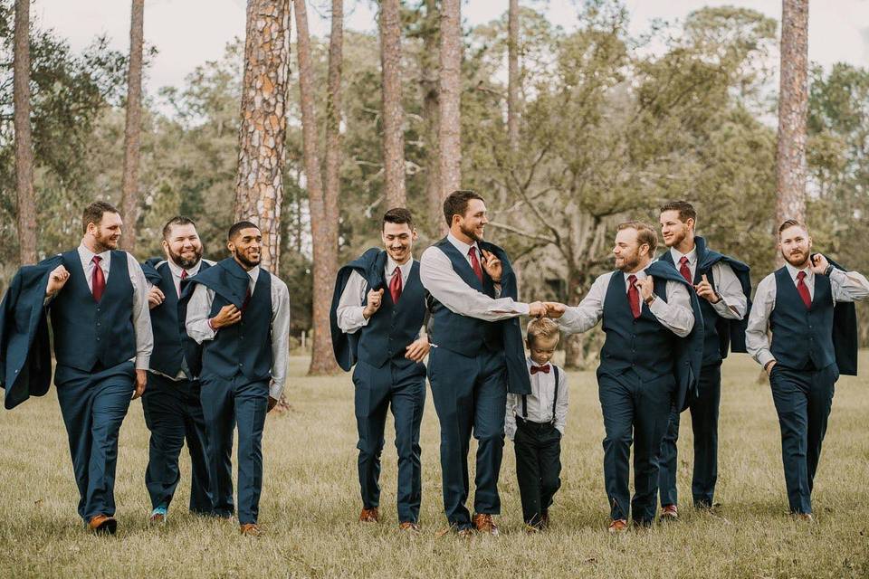 Groom and groomsmen