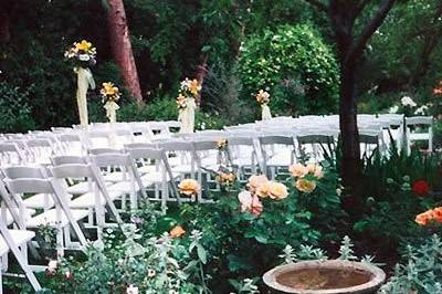 Outdoor wedding setup