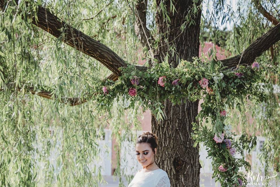 Bride under Willow Tree