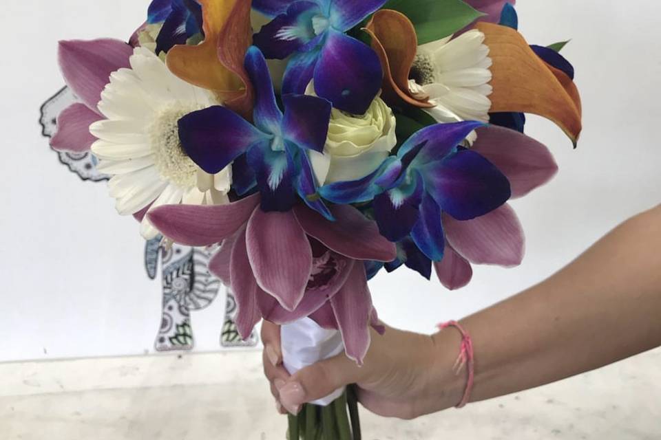 Blue and Pink bouquet