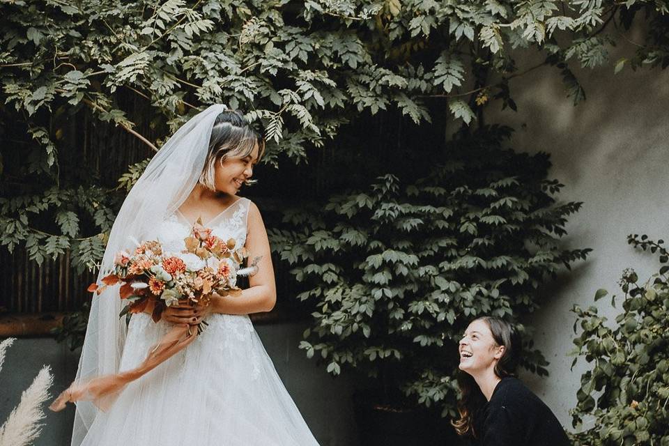 Marian with Bride