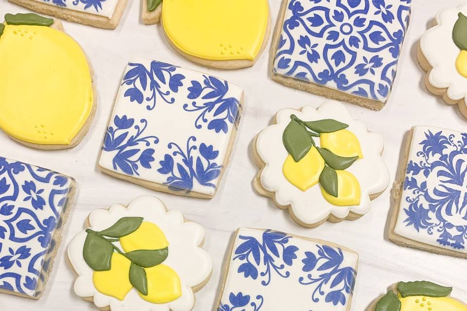 Lemon themed cookies