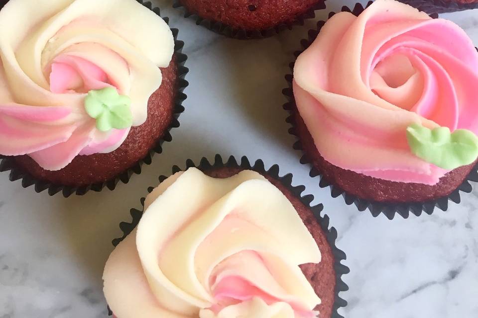 Rose cupcakes