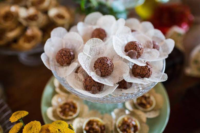 White flower truffle wrappers