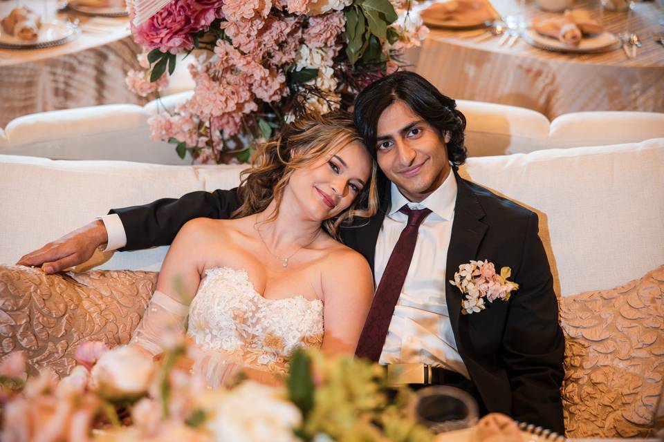 Banquette and couple