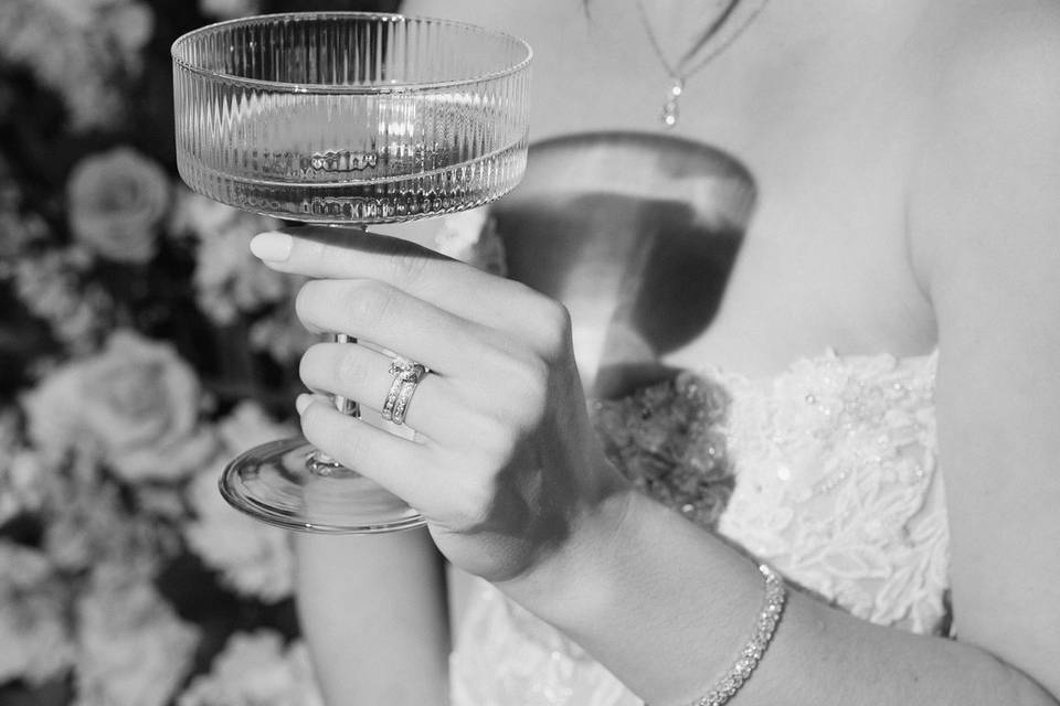 Bride and cocktail