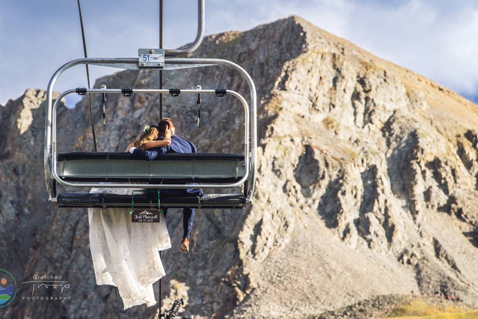 Just married at a-basin