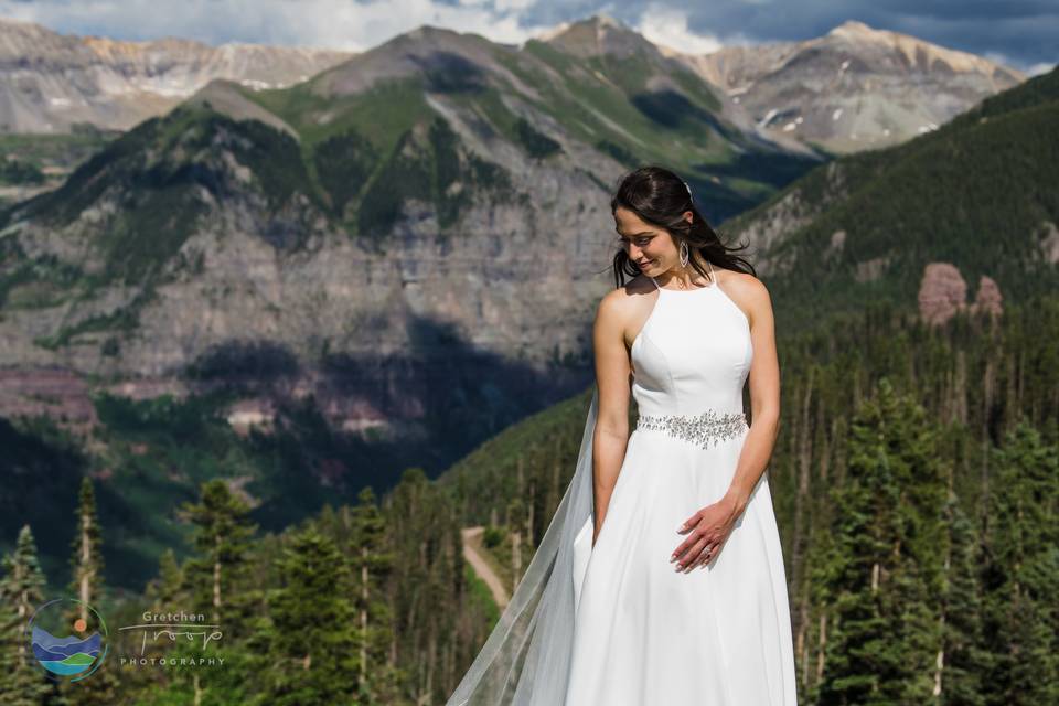 Telluride bridal portrait