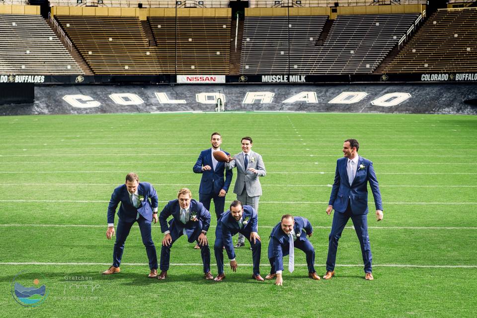 Groom Snap at CU Stadium