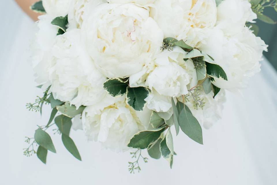 Peony wedding bouquet