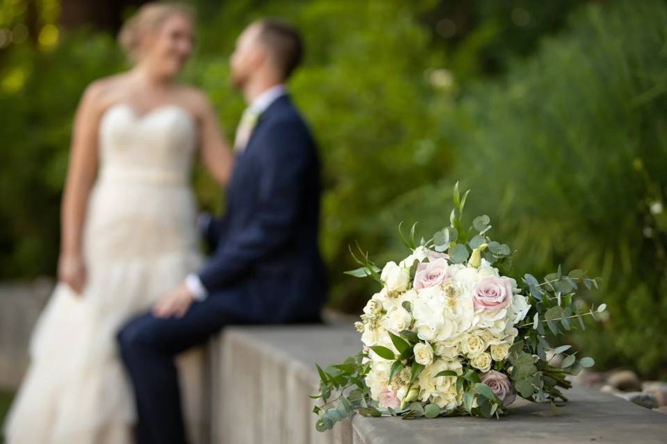 White & Blush Bridal Bouquet