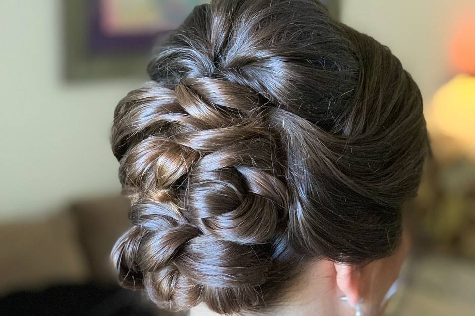 Corporate event updo style