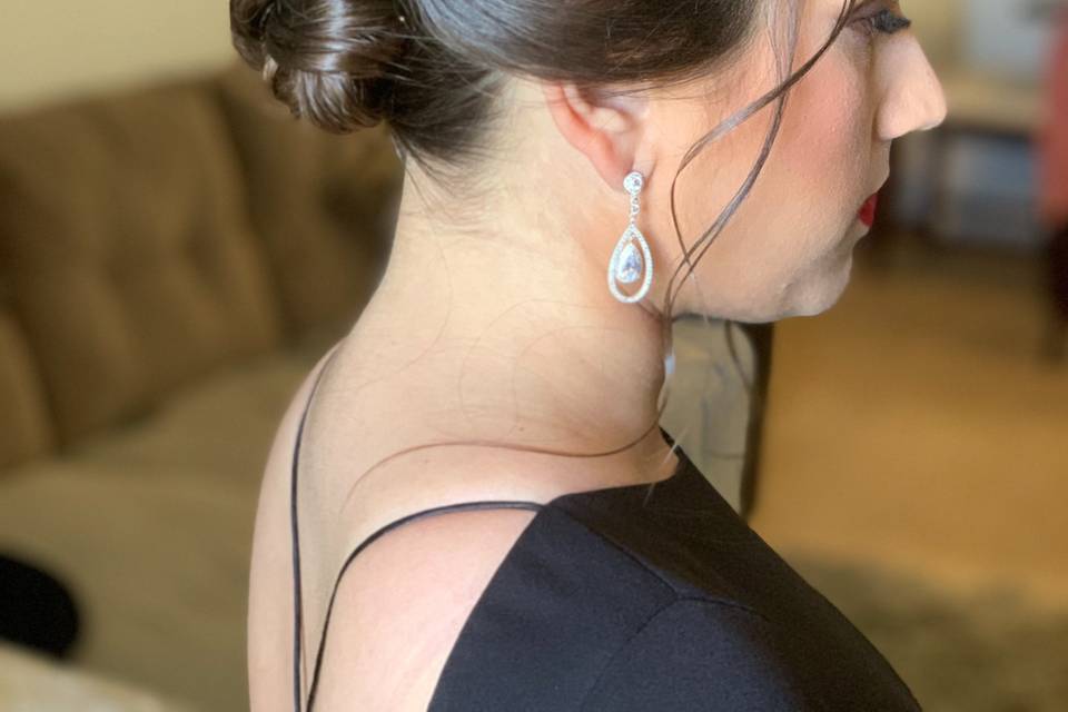 Updo style/ side view