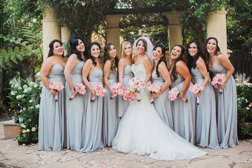 Bridal party by our gazebo