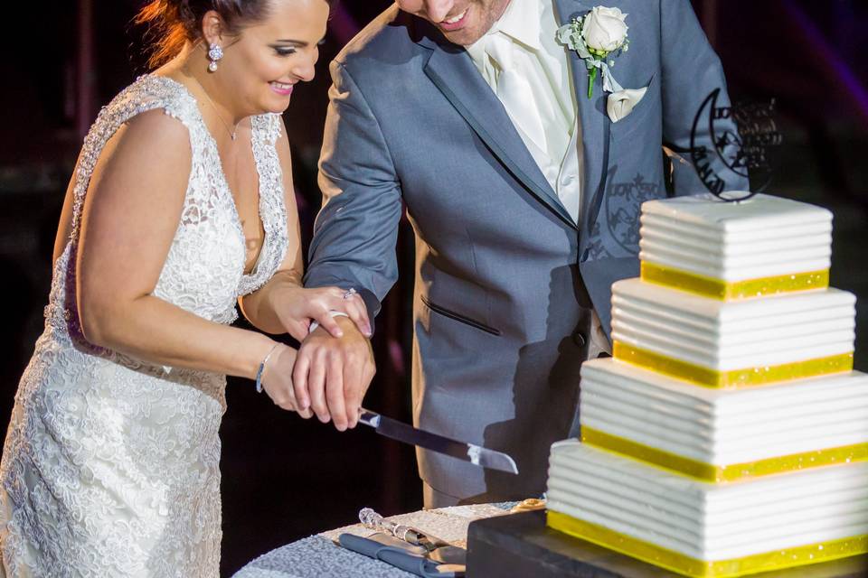 Cutting the cake