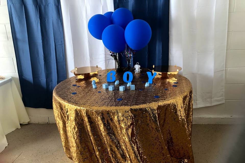 Baby shower table