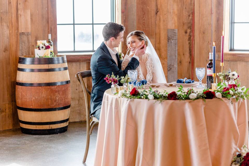 Bride and Groom in Silo