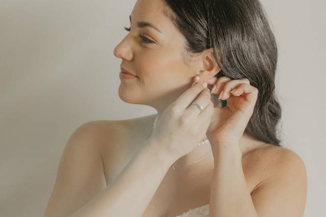 Bride getting ready