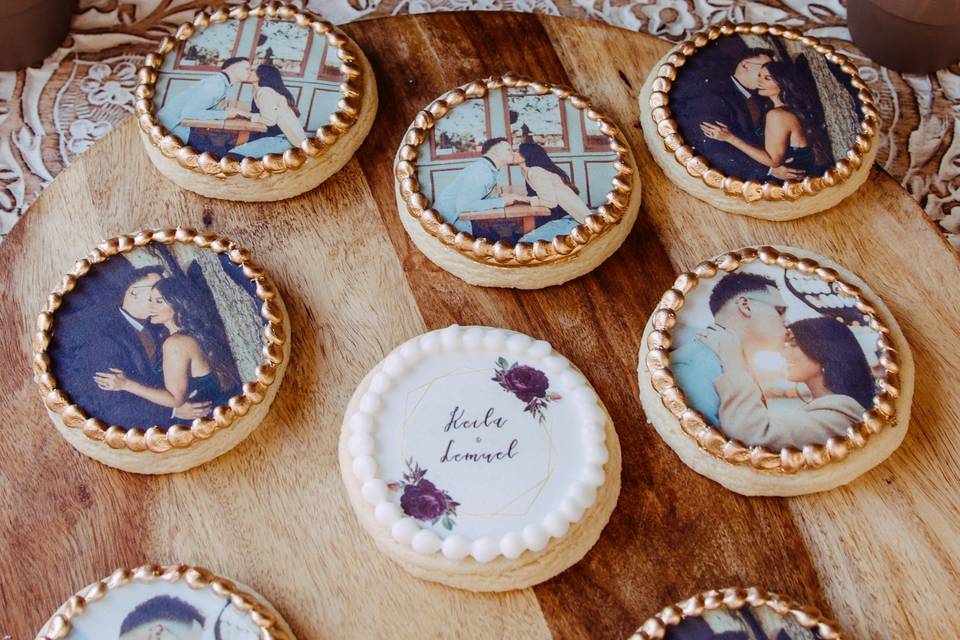 Engagement photo sugar cookies