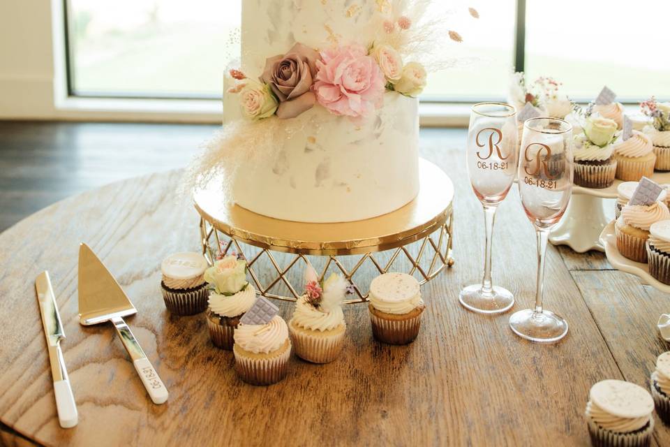 3-Tier Floral Wedding Cake