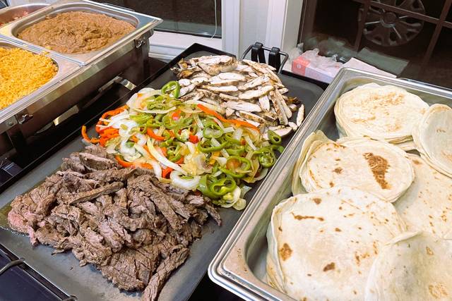 Fajitas rice and beans