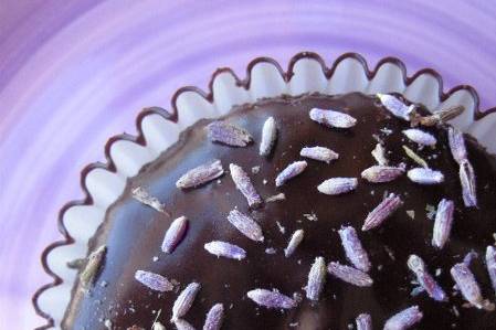 Chocolate Lavender Cupcake