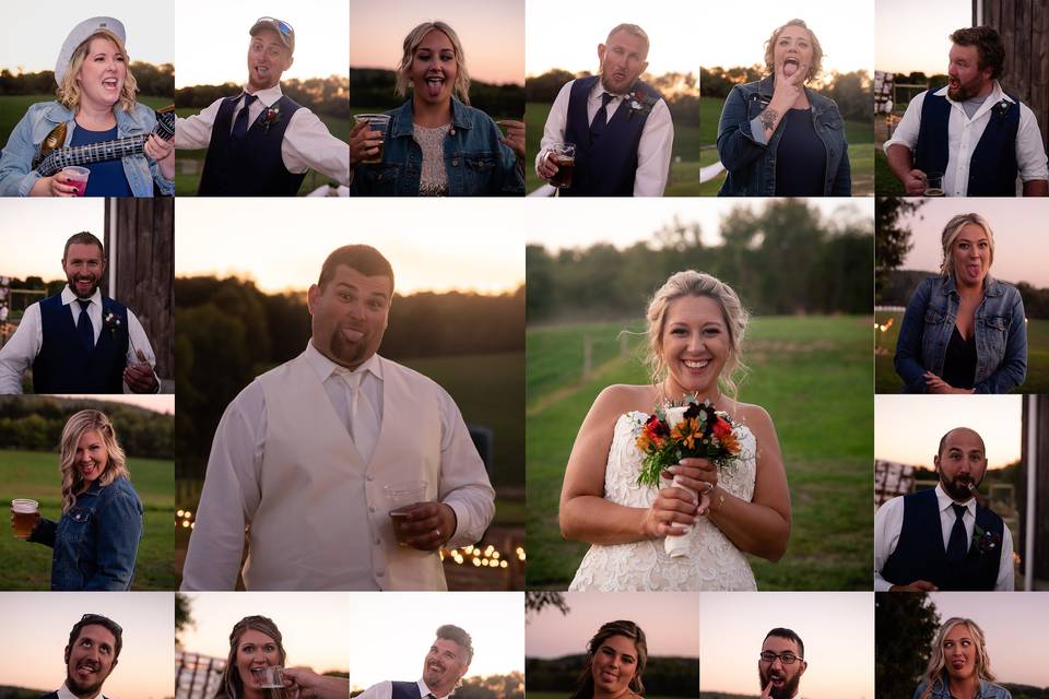 Bridal Party Collage