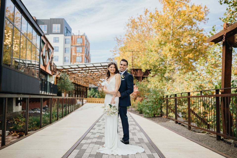 Couple with hotel