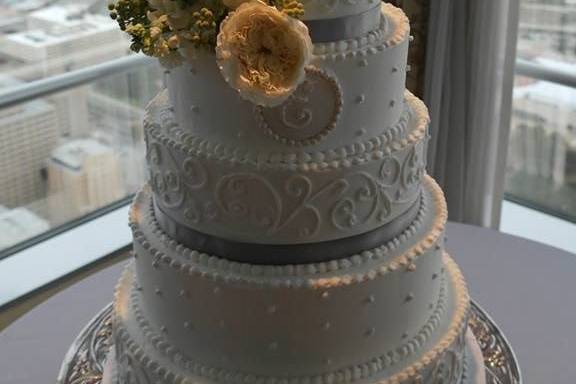 Tall textured cake