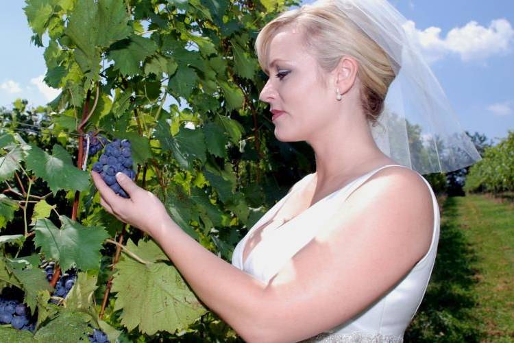 Creative portrait of the bride