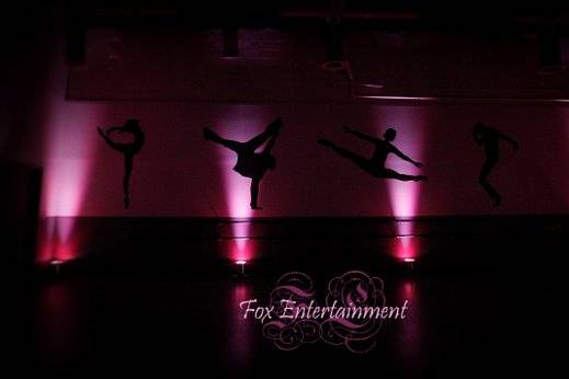 Pink Uplighting at Dance Studio