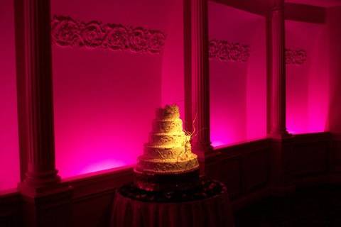 Cake with Pinspot Lighting