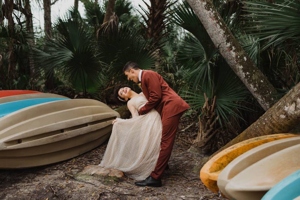 Lake front wedding