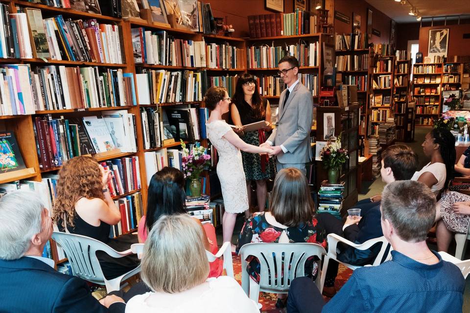A literary wedding in a used bookstorePhoto by Charlie Edwards (2017)