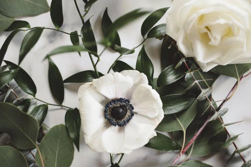 Neutral Flat Lay Florals