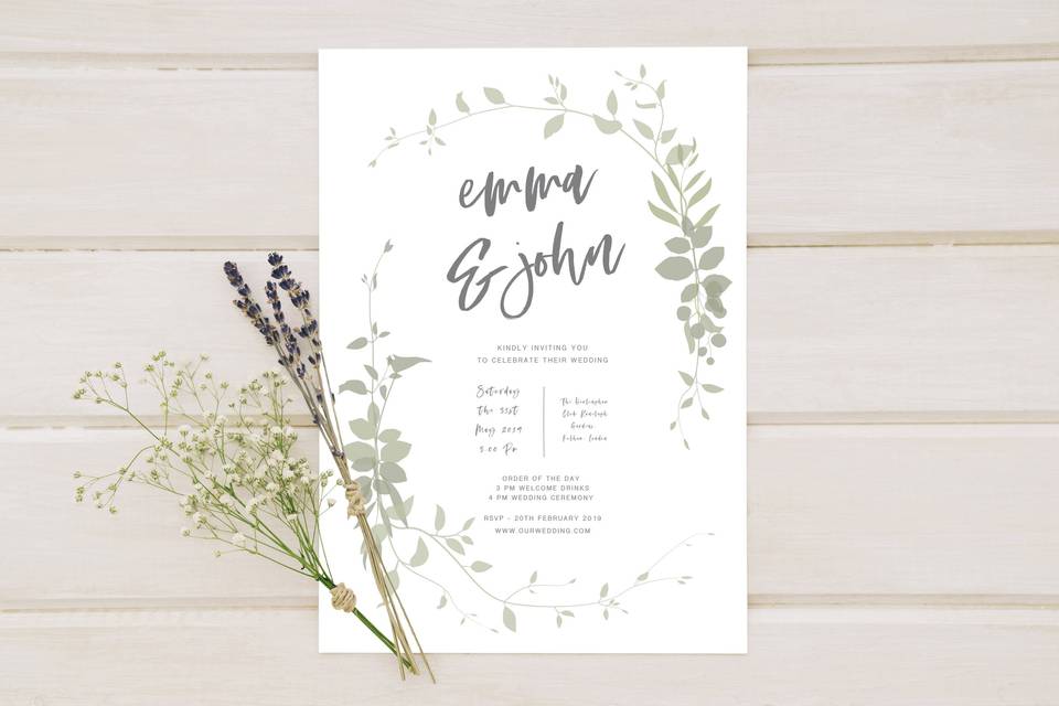 Forrest Wedding Invitation