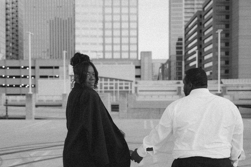 Downtown Charlotte Engagement
