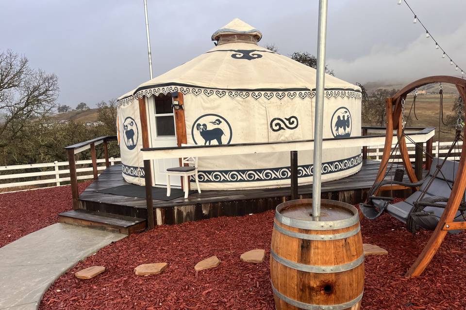 One of the yurts