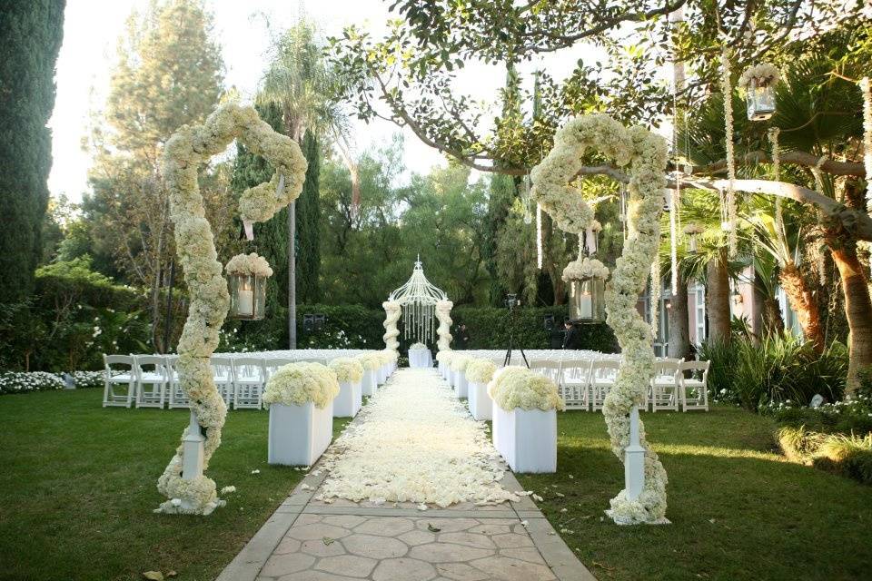 Outdoor wedding ceremony