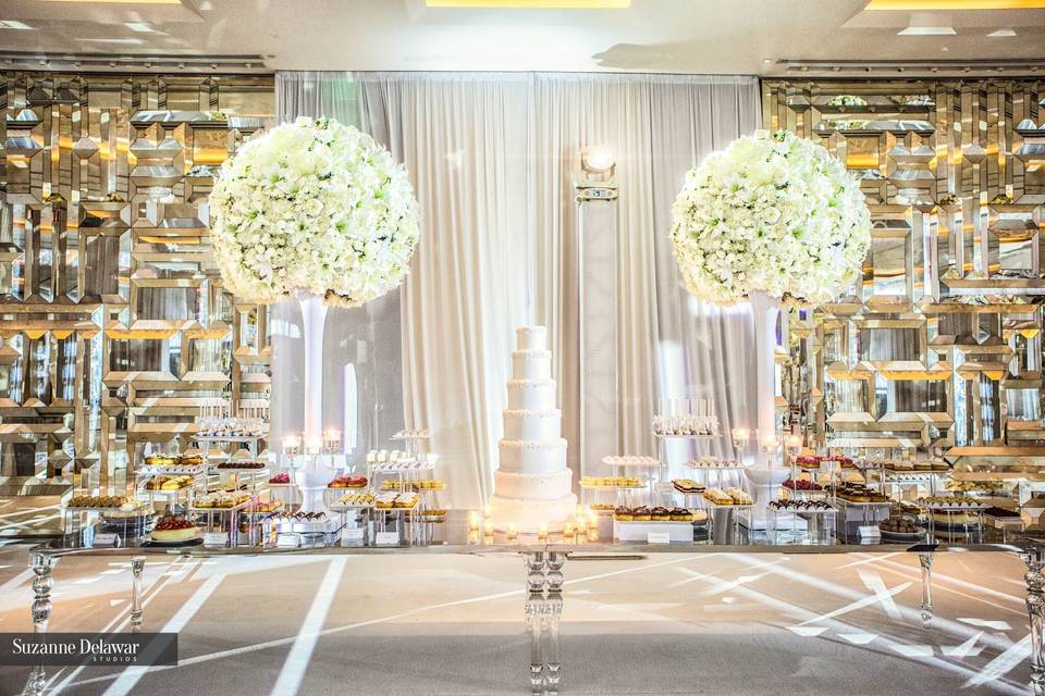 Seven tier wedding cake