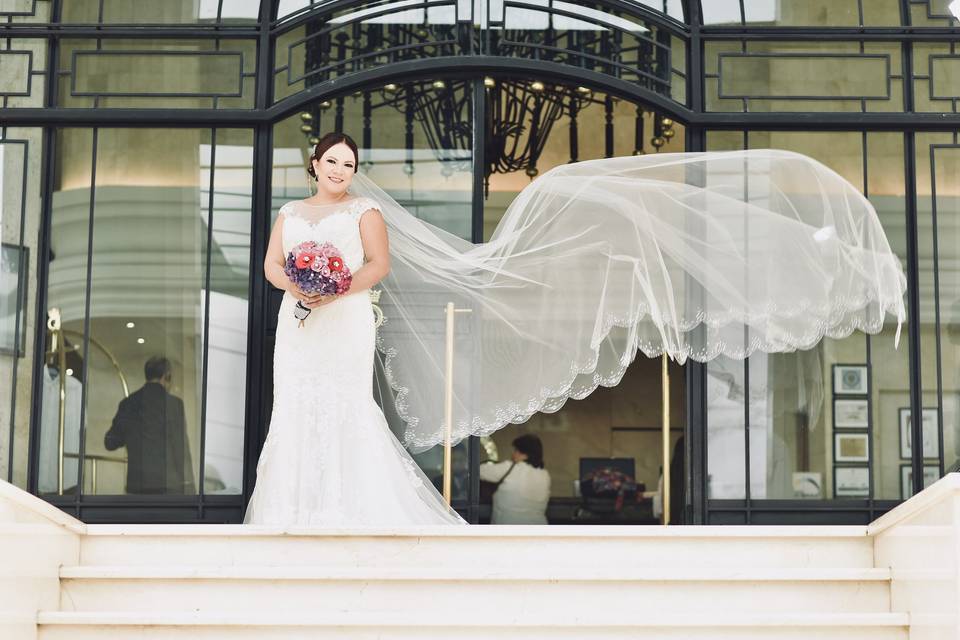 Bride in dress