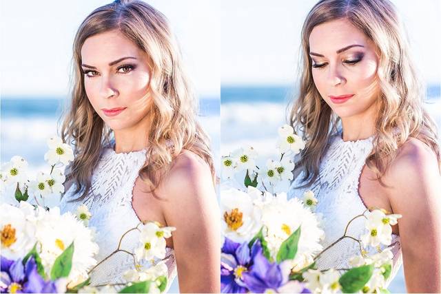 A beautifully modern beach Bride