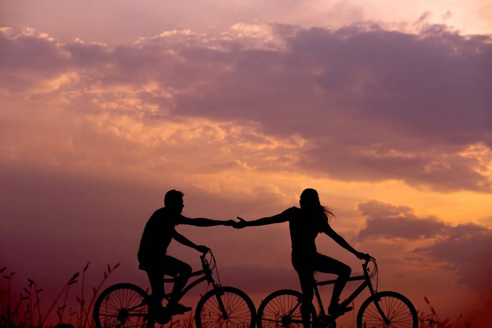 Bike ride for an active couple